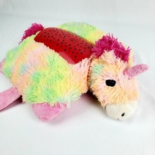 Pillow Pets Dream Lites Plush Pastel Rainbow Color Unicorn Lights Up 3 Colors