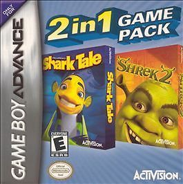 2 in 1 Game Pack: Shark Tale/Shrek 2 (Nintendo Game Boy Advance, 2005)