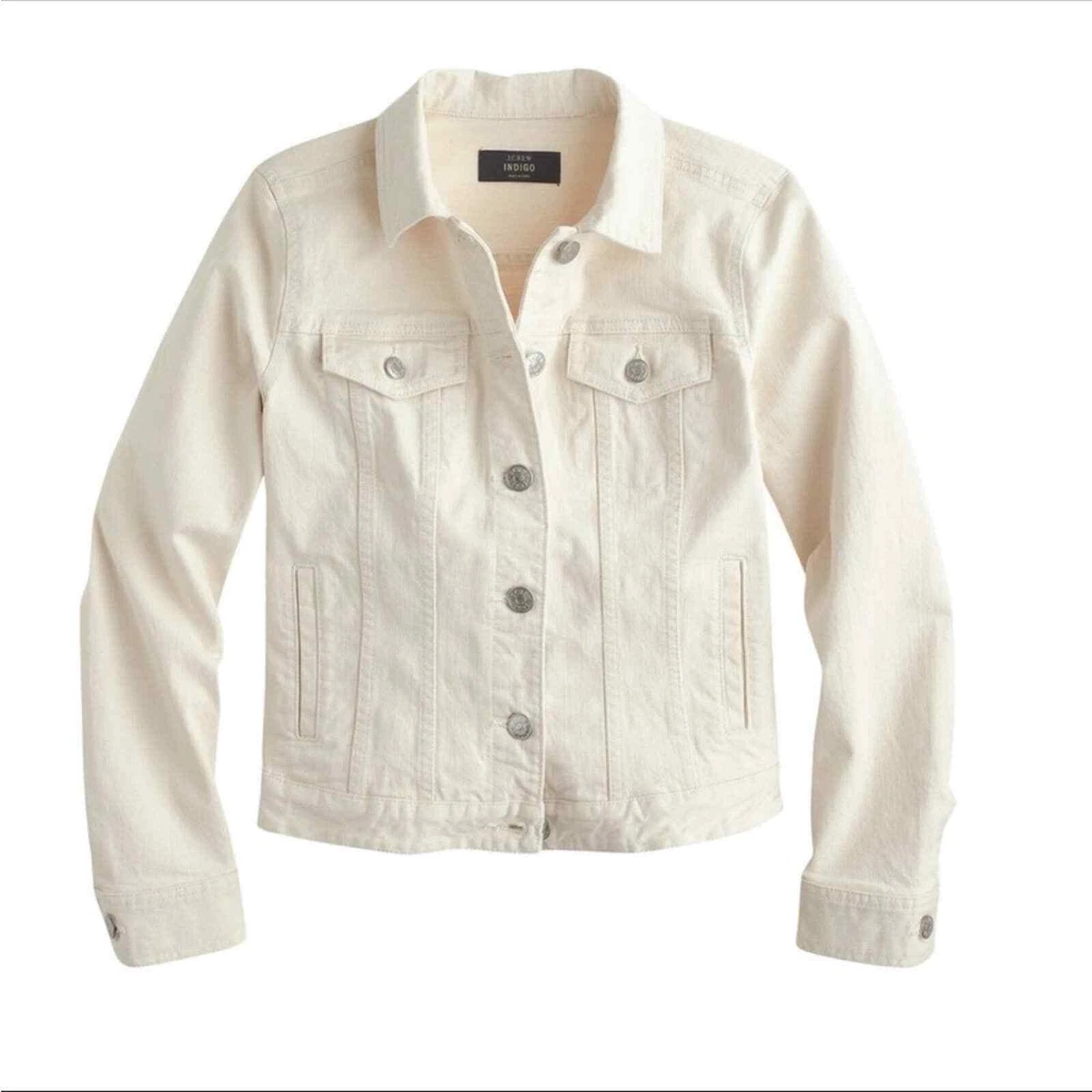 J crew shop white jean jacket