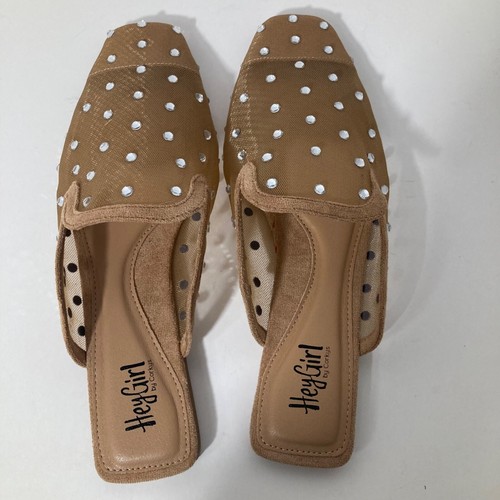 Donna Hey Girl di Corkys To Die For Mesh Jeweled Mules Tan 8 nuovo senza etichette - Foto 4 di 7