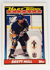 1991-92 Topps Hockey Hart Trophy Winner Brett Hull #516 St.Louis Blues NHL HOF