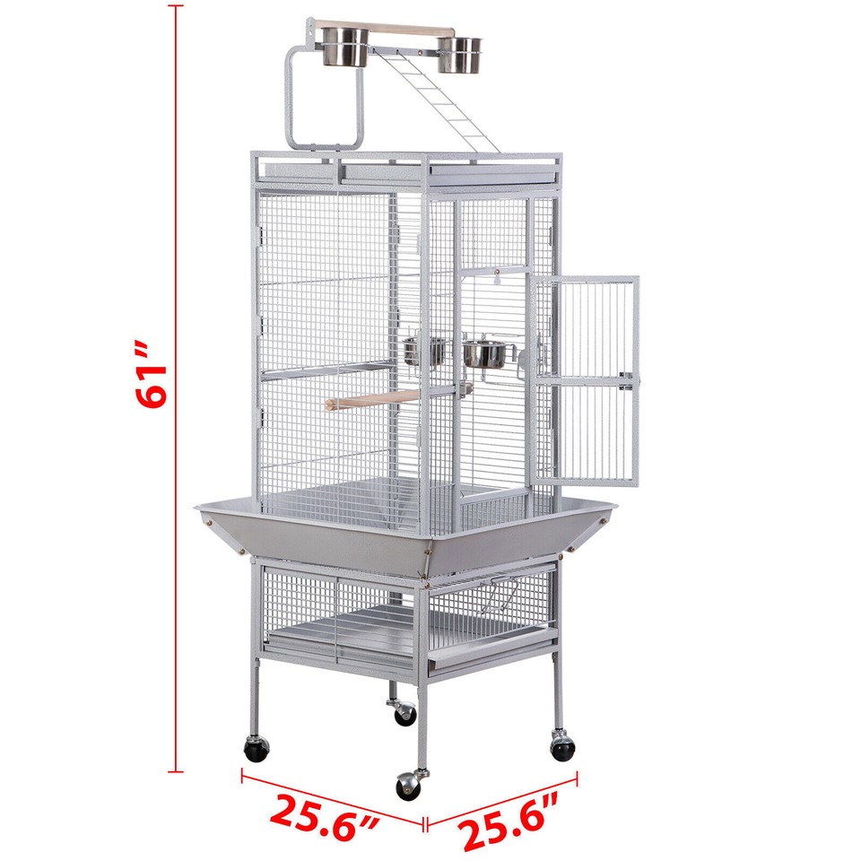 Visual Reference: Black White Bird Cage Parrot Macaw Parakeet Cockatiel Cage Multiple