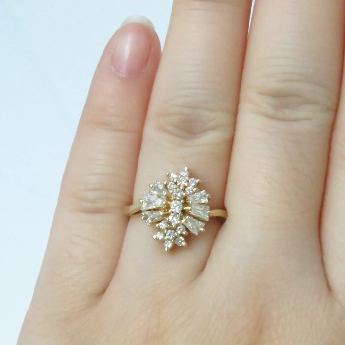 NYJEWEL 14k Yellow Gold 21 Diamonds Ring - image 4