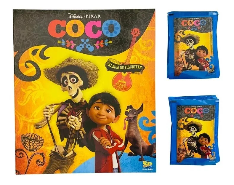 COCO Disney Pixar Album + 100 Envelopes Packs Stickers Figuritas