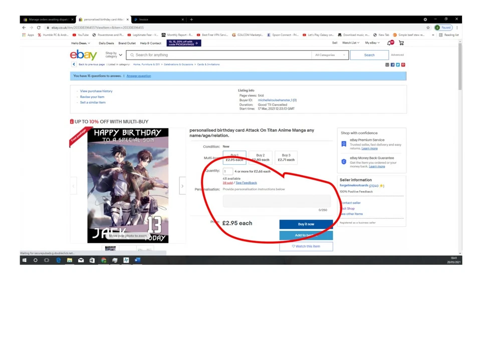 Personalised Digger Birthday Card Children Son Grandson Brother Friend Nephew - Image 4 of 4