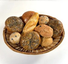 Faux Fake Food Bread Dinner Roll Bun Seeded Bagels Muffin Display Play Prop