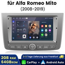 64G Carplay Android 14 Autoradio GPS Navi WIFI BT Für Alfa Romeo Mito 2008-2019