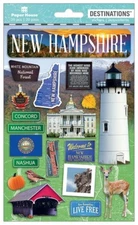 Crafts Stickers Dimensional New Hampshire Light House Covered Bridge Nashua