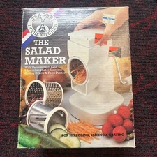 Vintage 1988 The Salad Maker NIB white in color #68807 Grates Chops Shreds