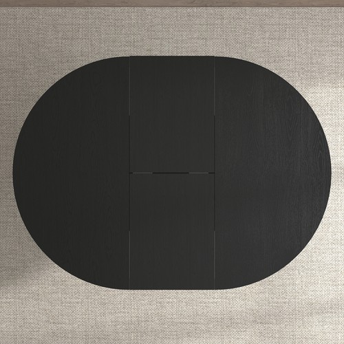 Dining Table for Farmhouse Kitchen 59x43 Inch Expandable Oval Table Top with Rem - Picture 10 of 11