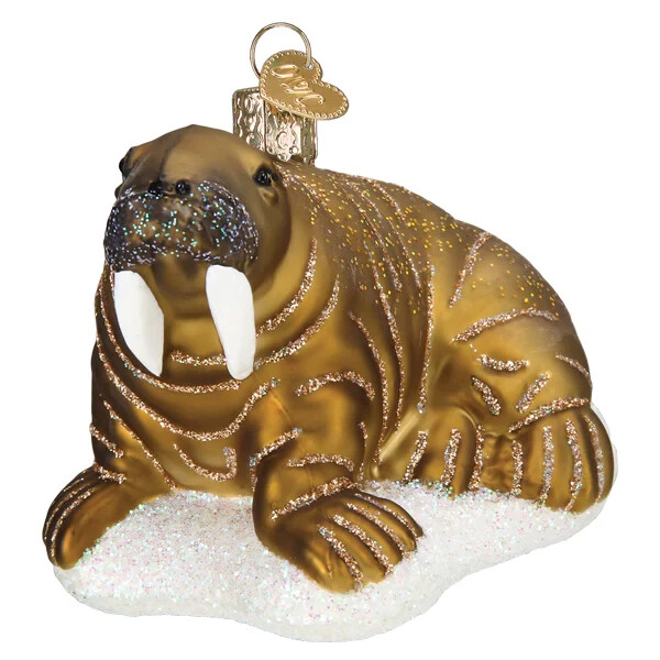 OLD WORLD CHRISTMAS WALRUS GLASS NAUTICAL COASTAL CHRISTMAS