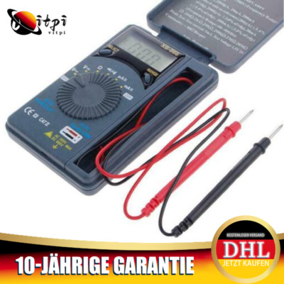 Xb866 Mini Multimeter Pocket Taschenmultimeter Digital LCD Voltmeter Zählern