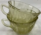 VNTG Lot of 2 Federal Glass Amber Madrid Depression Glassware