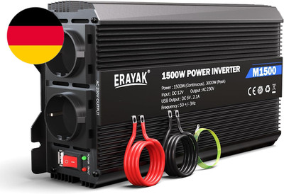 ERAYAK Spannungswandler 12V 230V 1500W/3000W KFZ Wechselrichter Power Solar Inve