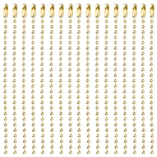 20Pcs 3 Inch Ball Bead Chain, Stainless Steel Ball Chain with Connectors, Gold