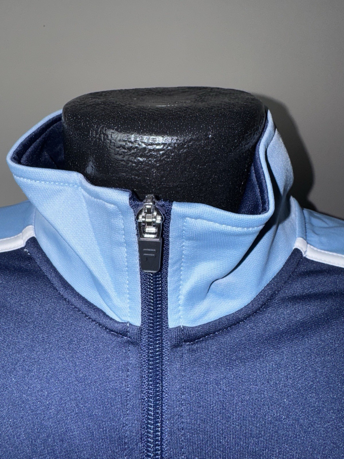 Giacca riscaldante tennis uomo FILA Cincinnati aperta full zip blu navy nuova senza etichetta media