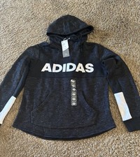Adidas Women  s Black And White Hoodie Sweatshirt Size Small NWT