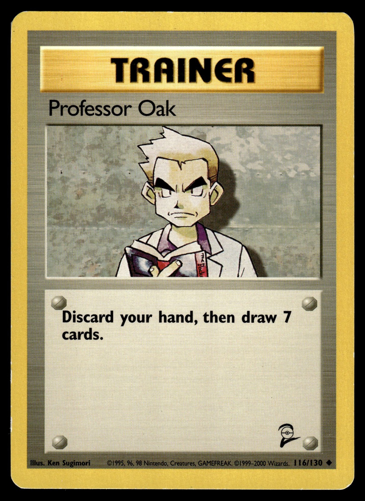Professor Oak 116/130 Base Set 2 Uncommon Pokemon