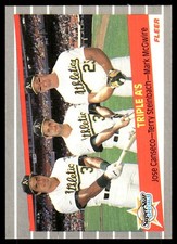 Triple A's Jose Canseco  Terry Steinbach  Mark McGwire 1989 Fleer #634