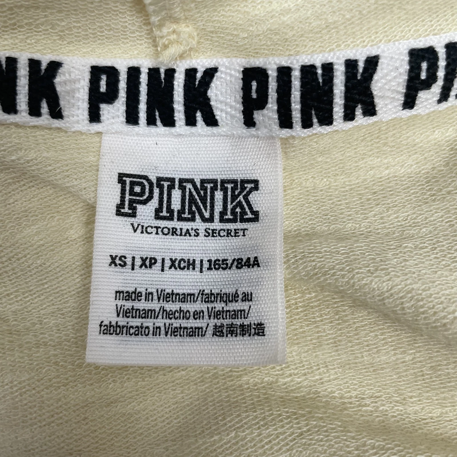 UNDERCOVER Felpa ROSA Victoria's Secret con cappuccio donna XS pullover leggera tempo libero felpa