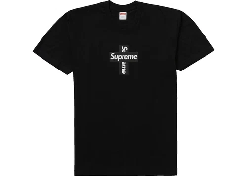 Tee shirt Supreme FW20 CROSS BOX LOGO noir taille L NEUF