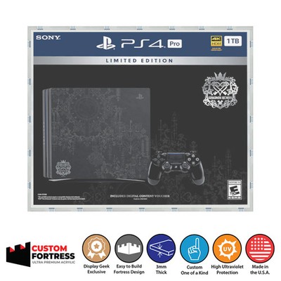 Custom Acrylic Hard Case for PS4 PRO KINGDOM HEARTS LE Video Game Console