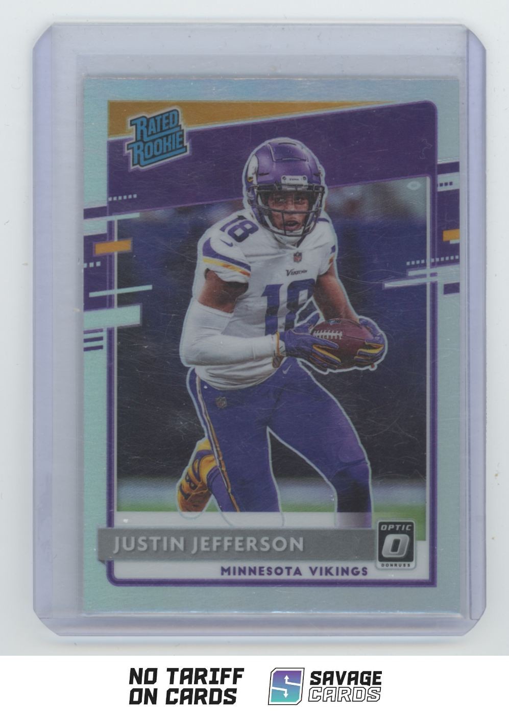 2020 Donruss Optic Rated Rookies Holo Justin Jefferson #163 Minnesota Vikings