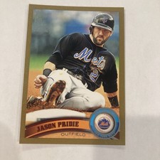 Jason Pridie 2011 Topps Update Baseball GOLD /2011 New York Mets #US11