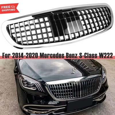 Chrome MayBach Style Front Grille W/ACC For 2014-2020 Mercedes Benz S-Class W222