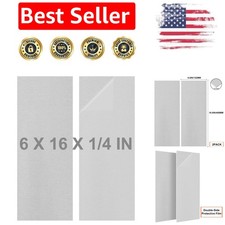 Heat Treatable 6061 Aluminum Sheet 2 Pack - 6"x16"x1/4" with Protective Coating