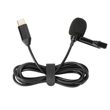 1.5m Type C Cord Length Lapel Mic Black Lavalier Microphone