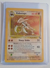 Pokemon Collectible Cards, Kabutops, HOLO, 9/62, Fossil, 1999