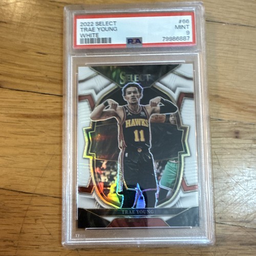 Panini Select 2022-23 Trae Young Concourse White Prizm /149 PSA 9 #66