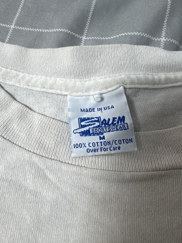 Camiseta Salem Sportswear 1993 Chicago Bulls 3 veces campeones del mundo mediana detalles C - Imagen 11 de 16