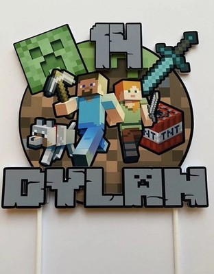 Personalisierter Gamer Cake Topper - Individuelle Computer Figur Geburtstag Dekoration