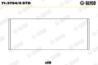 Pleuellager Glyco 71-3754/5 STD FüR Renault 875 876 S70 Safrane 873 V70 874 C70