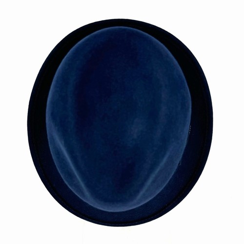 Nr. 65 - $ 1325 100 % authentisch Chanel 1A421 Coco Mark marineblau schwarz Lapin Filz Fedora Größe M - Bild 4 von 10