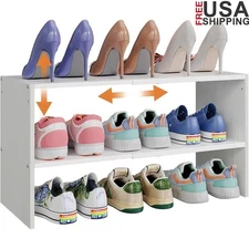 Expandable Adjustable Stackable Shoe Rack Organizer Durable Space Saver Storage
