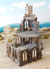 3D Printed Gothic Sci-fi Ruins (5 Pieces) by Terrain4Print