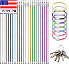 6 Inch Keychain 32 Pack Stainless Steel Loops 2Mm Coated Wire Keychain