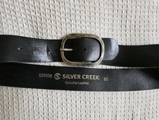 Silver Creek Black Dress Belt, Buckle, Adjust...