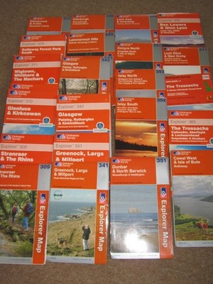 OS Ordnance Survey  Explorer maps - Scotland - assorted issues, superb condition