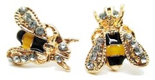 Bumble Bee Stud Post Earrings - New - Pair 
