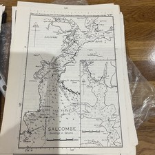 VINTAGE SEA CHART / NAUTICAL MAP 1971 - SALCOMBE - To Frame?