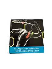 TheraBand Kinesiology Tape 2  x 16.4  10 Precut Strips Open Box Black