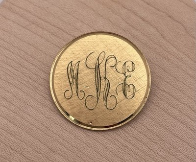 Vintage LAMODE Monogrammed MKE Gold Tone Brooch