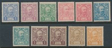 Montenegro 1902 Mi 41-49 MH Includes colour varieties & Mi 43C