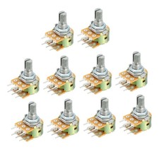 WH148 10K Ohm Variable Resistors Dual Carbon Film Taper Potentiometer 10pcs