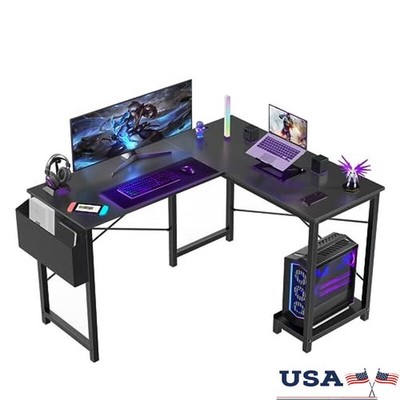 L Shaped Gaming Computer Desk Modular Design Corner Study Table W/ Storage Bag