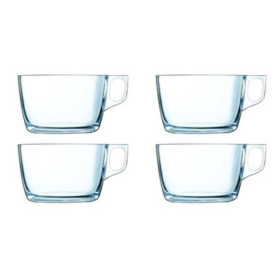 Luminarc L3926 Nuevo Jumbotasse, Suppentasse, 500 ml, Hartglas, klar (4 Stück)
